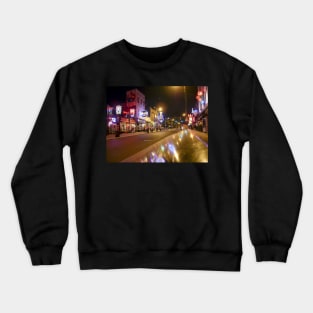 Beale Street at night, Downtown Memphis, Tennessee, USA Crewneck Sweatshirt